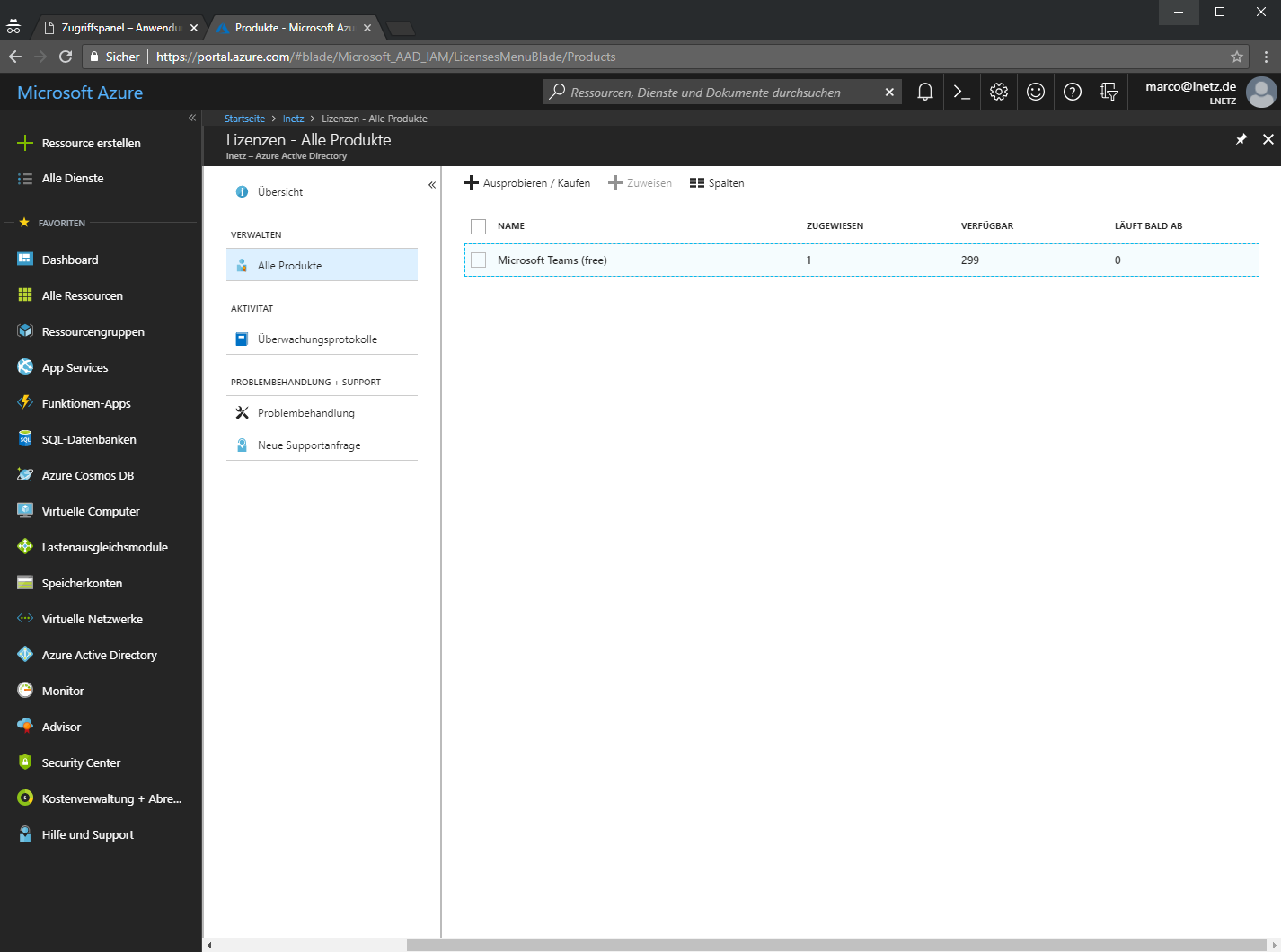 Office 365 Azure Portal Screenshot 3