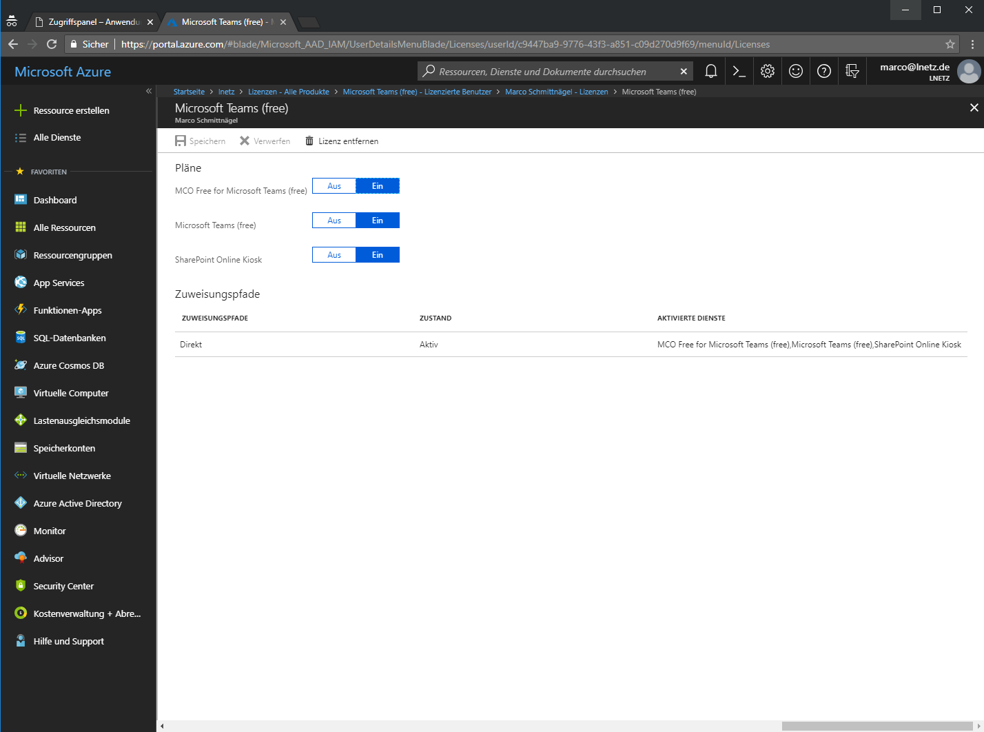 Office 365 Azure Portal Screenshot 4