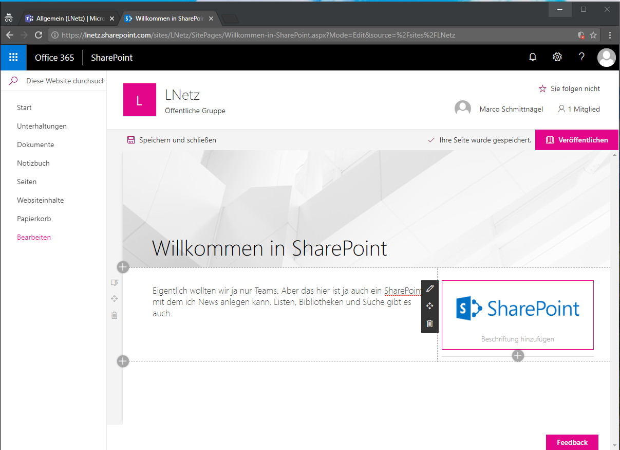 Microsoft Teams SharePoint Site Screenshot 2